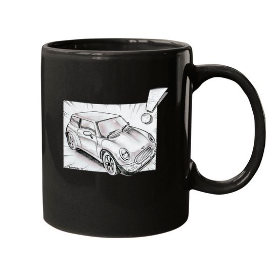 Discover Mini Cooper pencil sketch - Mini Cooper - Mugs