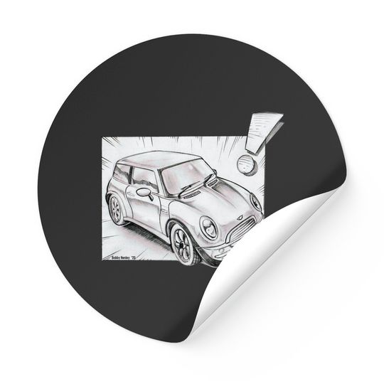 Discover Mini Cooper pencil sketch - Mini Cooper - Stickers