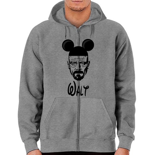 Discover Walt Silhouette Breaking Bad Zip Hoodies