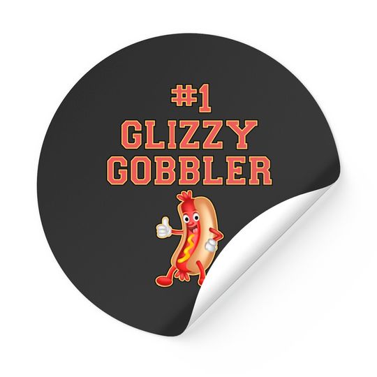 Discover #1 Glizzy Gobbler Hot Dog Pullover Stickers