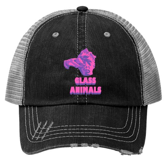 Discover Glass Animals Purple Head And Logo Trucker Hats