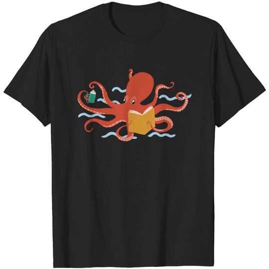 Discover Octopus Reading - Octopus - T-Shirt