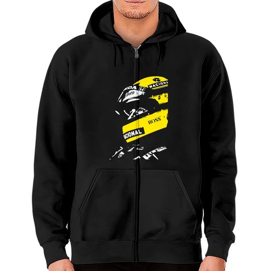 Discover ayrton senna helmet poster shirt Zip Hoodies
