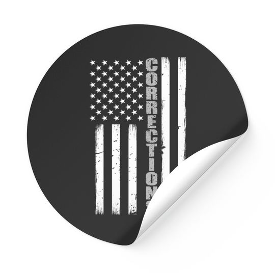Discover Thin Silver Line Corrections Flag Gift Sticker Stickers