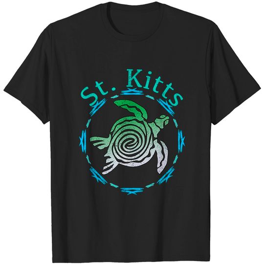 Discover St. Kitts T-Shirt Vintage Tribal Turtle Gift TShirt