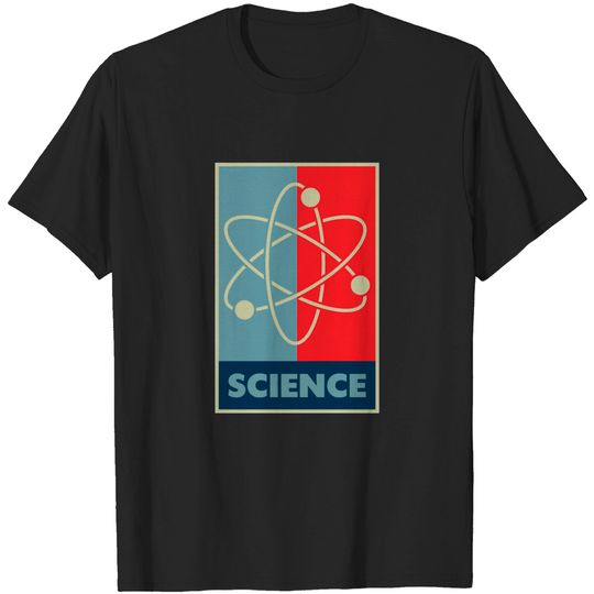 Discover Science red blue atom T-shirt