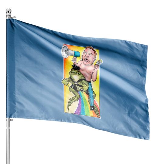 Discover Alex Jones and His Magic Gay Frog - Alex Jones - House Flags