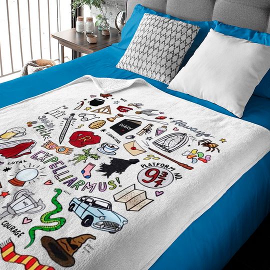 Discover Wizarding World Potter Doodle Unisex Baby Blankets
