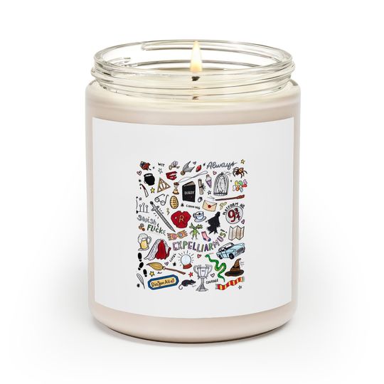 Discover Wizarding World Potter Doodle Unisex Scented Candles