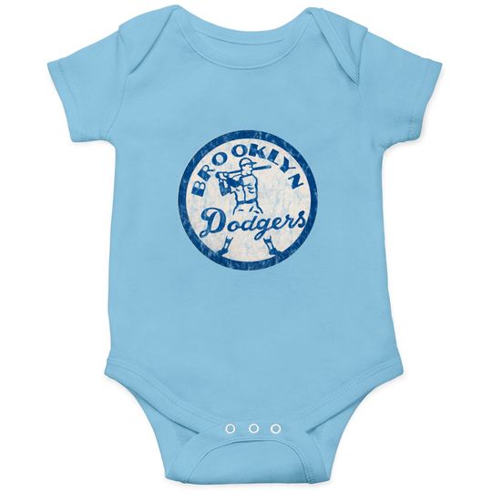 Discover Vintage Brooklyn baseball logo distressed - Brooklyn - Onesies