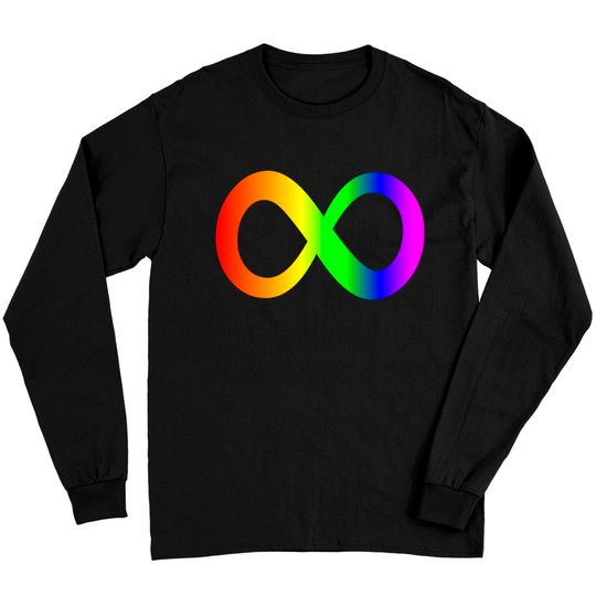 Discover autism infinity symbol// rainbow Long Sleeves