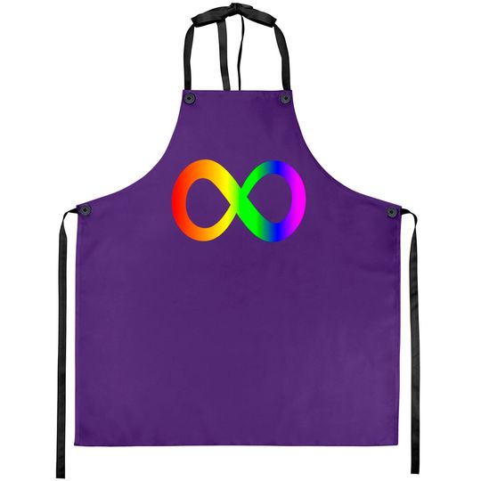 Discover autism infinity symbol// rainbow Aprons