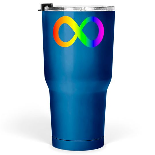 Discover autism infinity symbol// rainbow Tumblers 30 oz