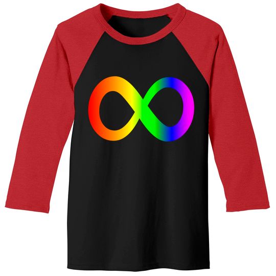 Discover autism infinity symbol// rainbow Baseball Tees