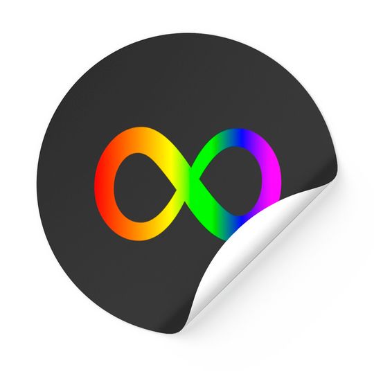 Discover autism infinity symbol// rainbow Stickers