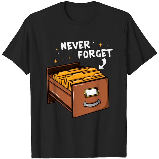 Discover Card Catalog Gift Library Librarian T-shirt