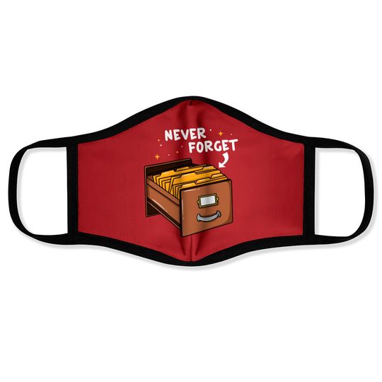 Discover Card Catalog Gift Library Librarian Face Masks