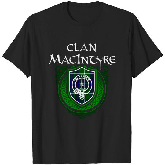 Discover MacIntyre Surname Scottish Clan Tartan Crest Badge T-shirt