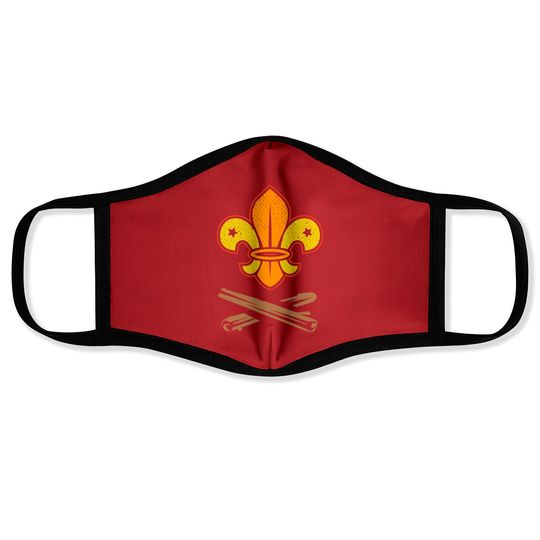 Discover Scout bonfire scout scouting member supporter Face Masks