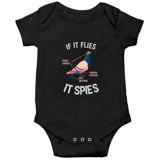 Discover If It Flies It Spies Pigeon Anatomy Bird Aren't Real Premium Onesies