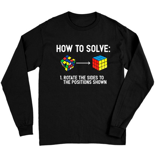 Discover Youth Rubiks Cube Shirt Rotate The Sides Long Sleeves