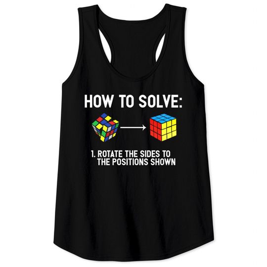 Discover Youth Rubiks Cube Shirt Rotate The Sides Tank Tops