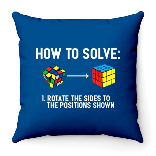 Discover Youth Rubiks Cube Throw Pillow Rotate The Sides Throw Pillows