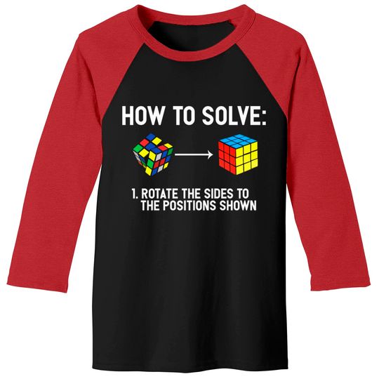 Discover Youth Rubiks Cube Shirt Rotate The Sides Baseball Tees