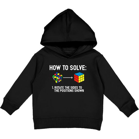 Discover Youth Rubiks Cube Shirt Rotate The Sides Kids Pullover Hoodies