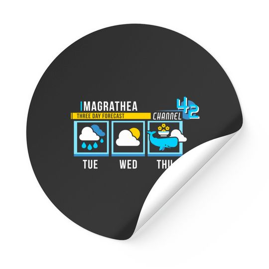 Discover Magrathea Forecast - Hitchhikers Guide To The Galaxy - Stickers