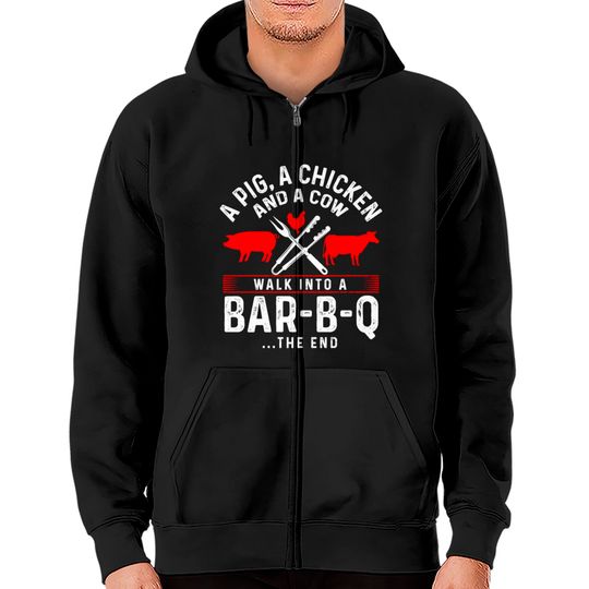 Discover Grill Barbecue BBQ Season Meat Grillmaster Gift Zip Hoodies