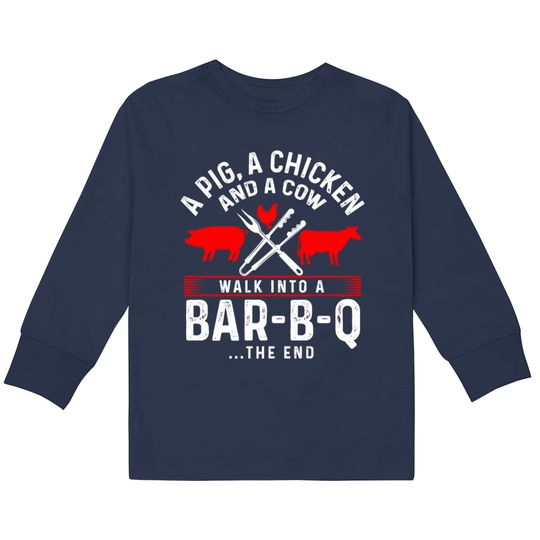 Discover Grill Barbecue BBQ Season Meat Grillmaster Gift  Kids Long Sleeve T-Shirts