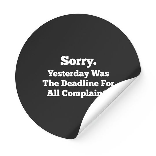 Discover Deadline for complaints - Customer Service - Stickers