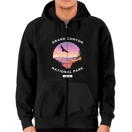 Discover Grand Canyon Arizona US National Park Travel Hiking Zip Hoodies