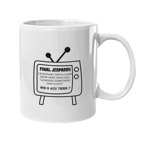 Discover Final Jeopardy Alex Trebek - BLACK - Alex Trebek - Mugs