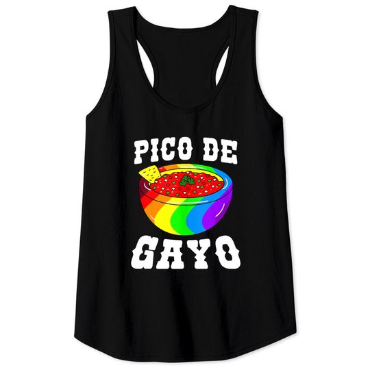 Discover Pico De Gayo Rainbow LGBT Gay Pride Flag Salsa Tank Top