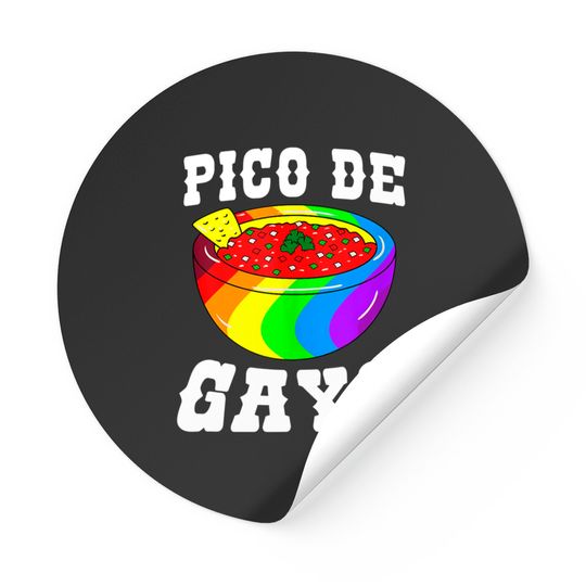 Discover Pico De Gayo Rainbow LGBT Gay Pride Flag Salsa Stickers