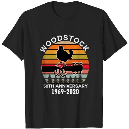 Discover woodstock 50th anniversary 1969 2020,Woodstock Shirt,Woodstock 1969 ,Peace Love Bird - Woodstock - T-Shirt