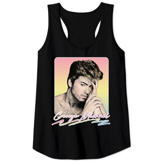 Discover George Michael // Faded Vintage Look // Original Design - George Michael - Tank Tops