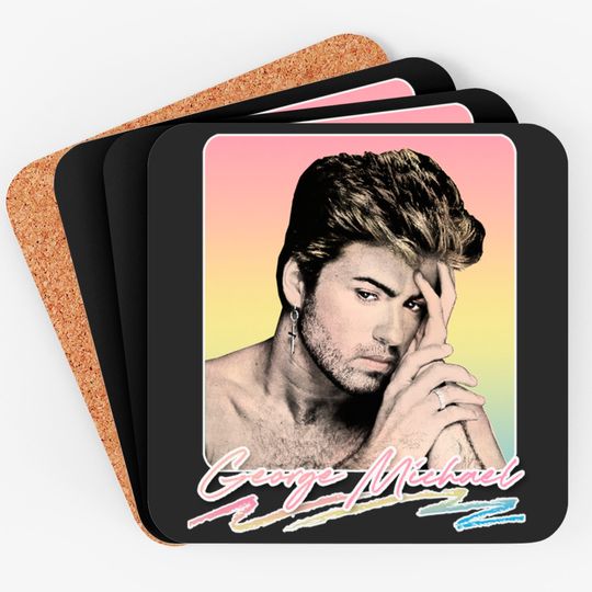 Discover George Michael // Faded Vintage Look // Original Design - George Michael - Coasters