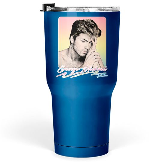 Discover George Michael // Faded Vintage Look // Original Design - George Michael - Tumblers 30 oz