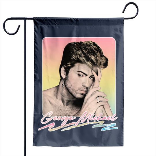 Discover George Michael // Faded Vintage Look // Original Design - George Michael - Garden Flags