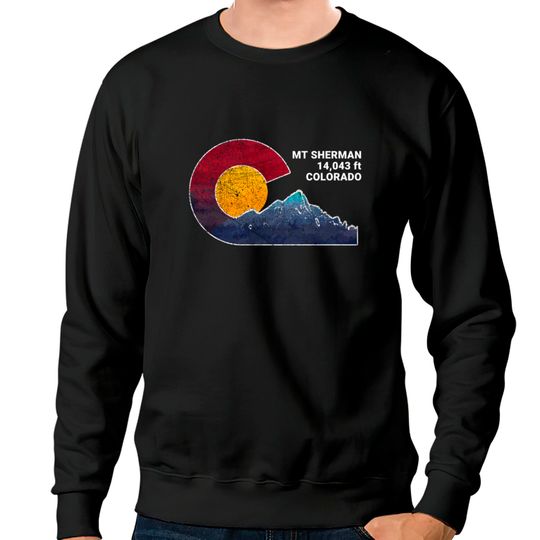 Discover Mount Sherman Colorado Flag Themed Sweatshirts