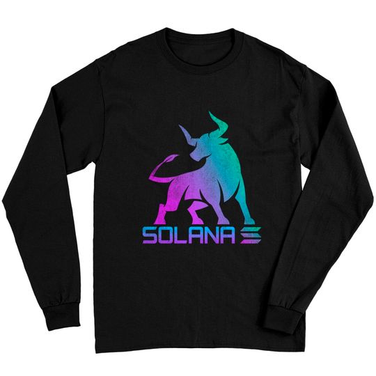 Discover Vintage bull market Solana Coin Crypto Token Long Sleeves
