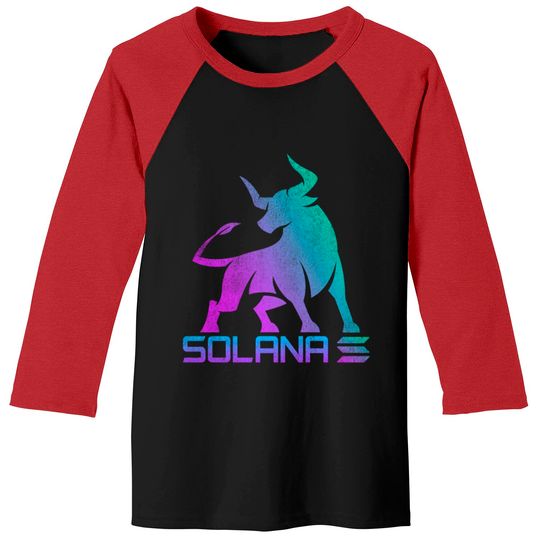 Discover Vintage bull market Solana Coin Crypto Token Baseball Tees