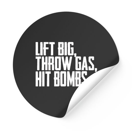 Discover Lift Big Throw Gas Hit Bombs Sticker Stickers
