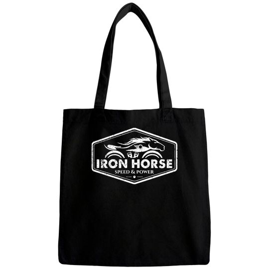 Discover Iron Horse White - Iron Horse White Illustration - Bags