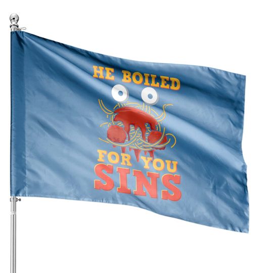 Discover flying spaghetti monster House Flags