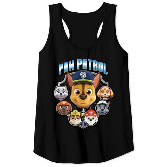 Discover Paw Patrol Group Shot In Badge Tank Tops