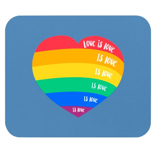 Discover LGBT pride month rainbow heart love is love - Pride Month - Mouse Pads